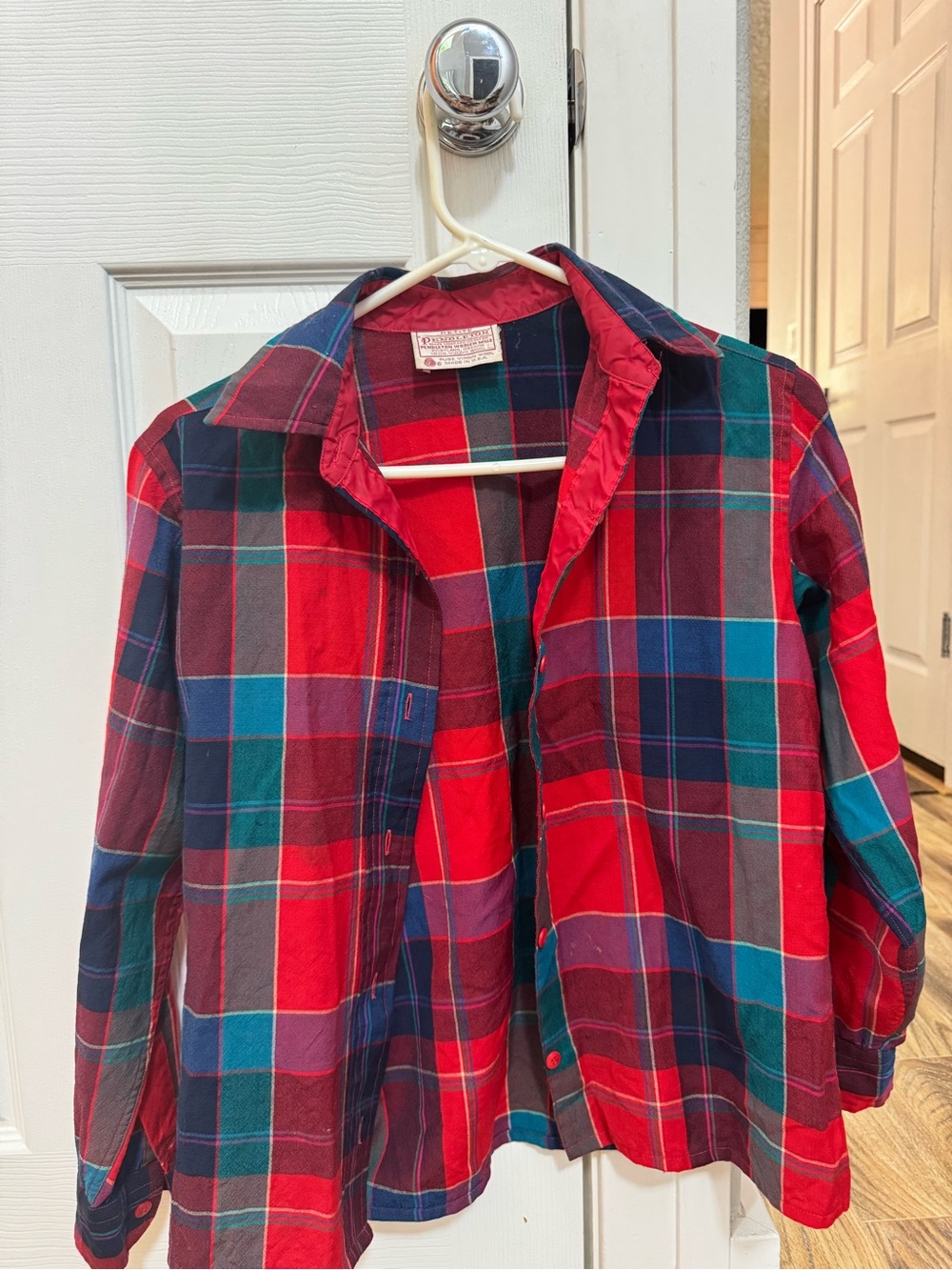 Pendleton Petite Plaid Wool Button Up